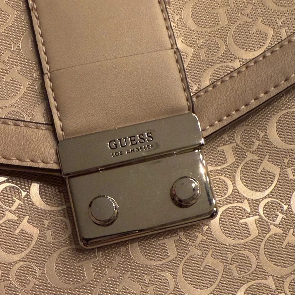 Guess Blush Satchel with Signature Pattern